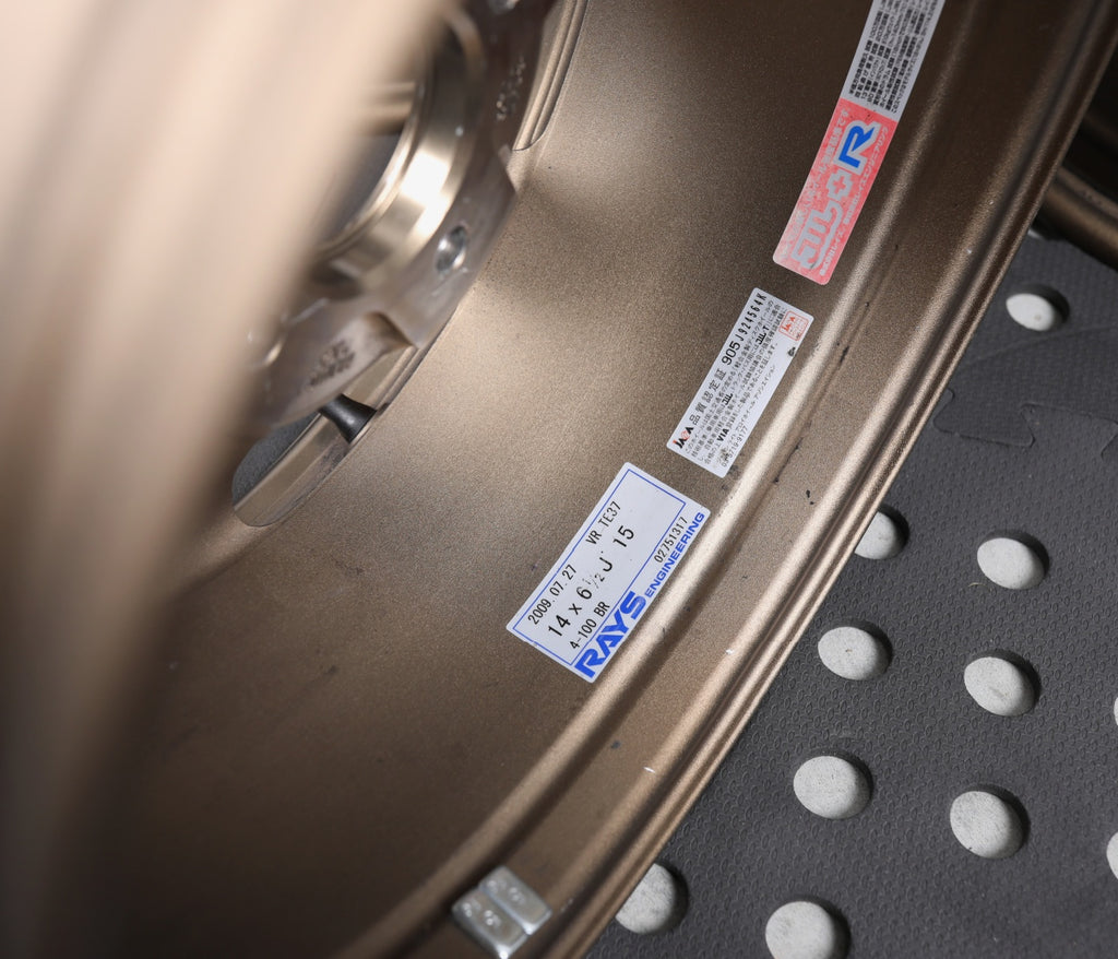 OG Volk Rays Te37 4x100 14x6.5 +15